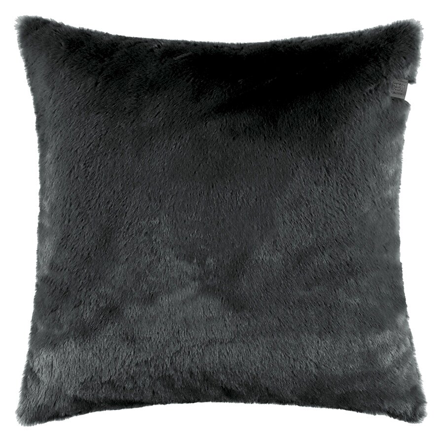 Schöner Wohnen Kissenhülle 45x45cm CHIC Graue, flauschige Kissenhülle in quadratischer Form, frontal abgebildet.