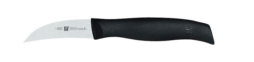 Schälmesser TWIN GRIP mit gebogener Klinge und ergonomischem Griff, Seitenansicht