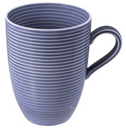 Blauer Becher mit Henkel, 0,35 l, seitliche Perspektive