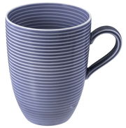 Blauer Becher mit Henkel, 0,35 l, seitliche Perspektive