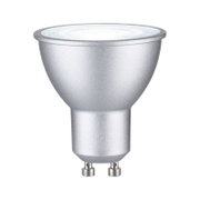 Zilverkleurige ledlamp met GU10-fitting, zijaanzicht