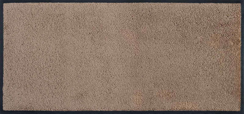 Rechteckige, taupefarbene Fußmatte aus der Vogelperspektive