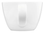 Weiße Kaffeetasse Life 0,24l, frontal mit Henkelansicht