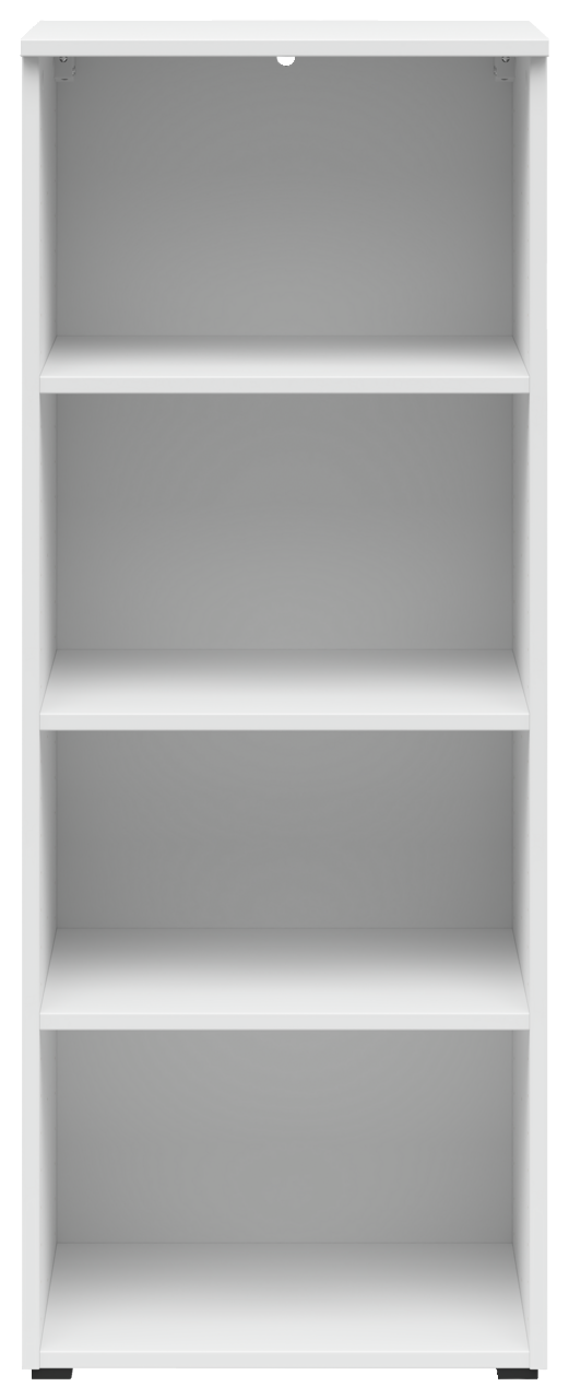 Carryhome Regal MULTISTAURAUM Weißes Regal mit vier Ebenen, frontale Ansicht