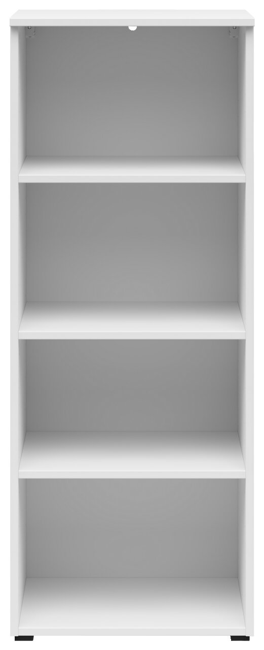 Carryhome Regal MULTISTAURAUM Weißes Regal mit vier Ebenen, frontale Ansicht