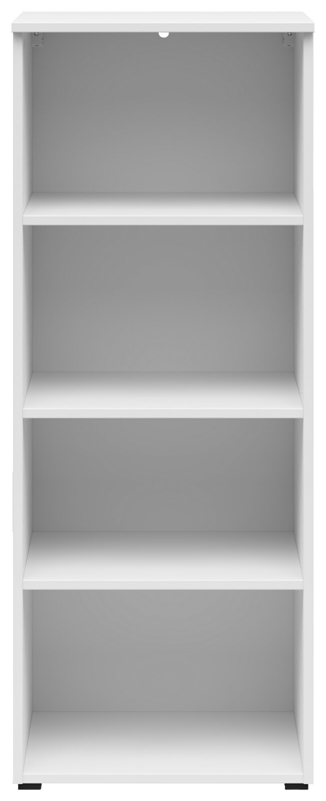 Carryhome Regal MULTISTAURAUM Weißes Regal mit vier Ebenen, frontale Ansicht