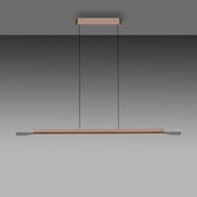 Moderne LED-Pendelleuchte in minimalistischem Design, seitliche Perspektive