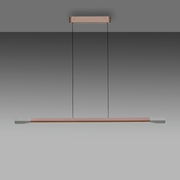 Moderne LED-Pendelleuchte in minimalistischem Design, seitliche Perspektive