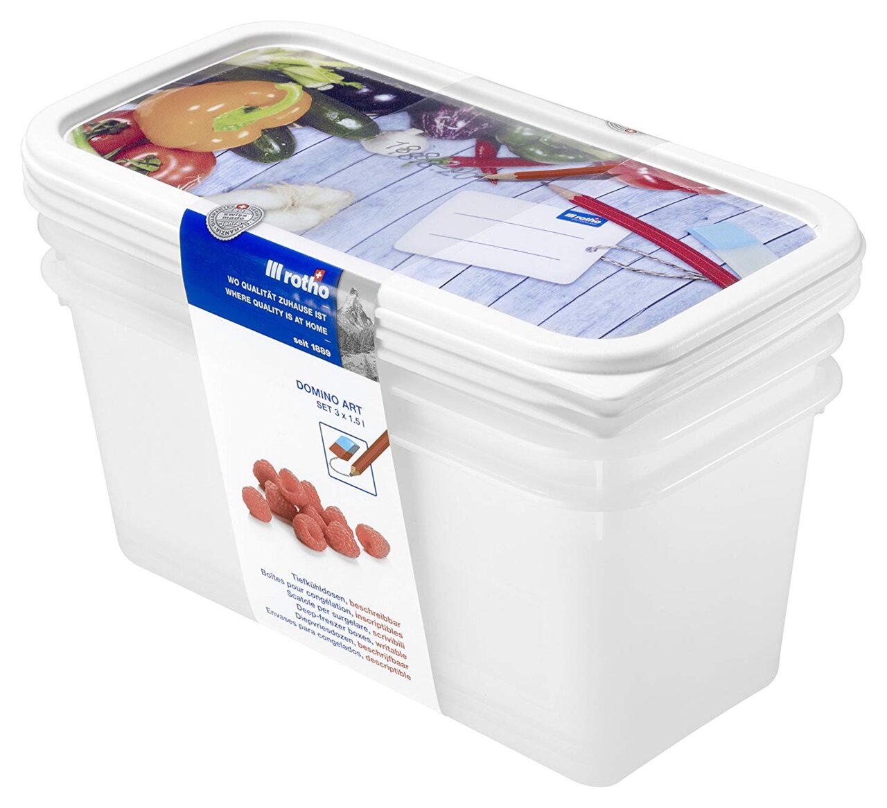 rotho Gefrierdosenset 3-tlg. DOMINO