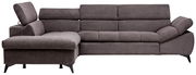 Graues Ecksofa Stylife BILLY mit verstellbaren Kopfstützen, seitlicher Perspektive.