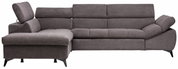 Graues Ecksofa Stylife BILLY mit verstellbaren Kopfstützen, seitlicher Perspektive.