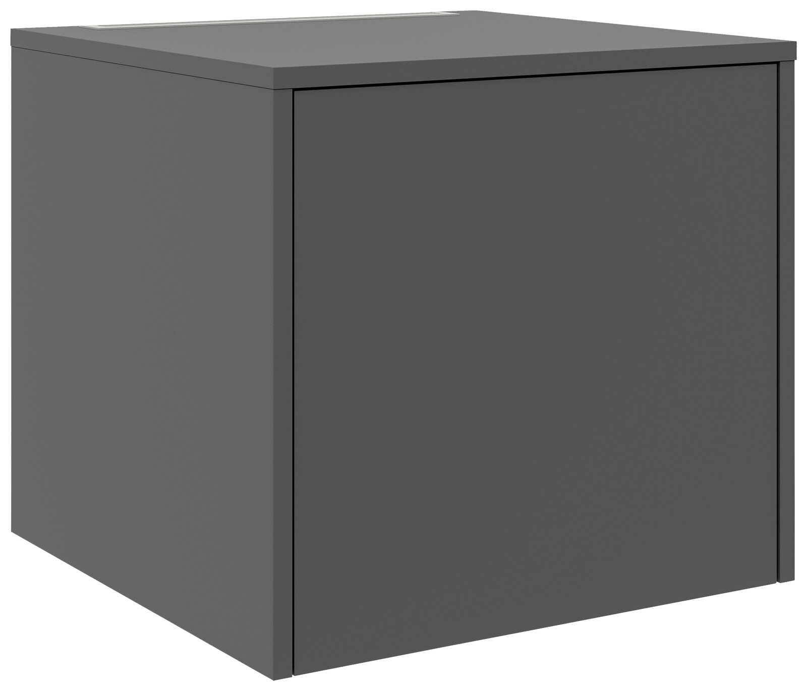 XORA Aufsatzschrank LIV Grauer Aufsatzschrank in schräger Perspektive