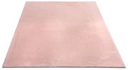 Rosa Teppich Loft, rechteckig, ca. 120x160cm, aus der Vogelperspektive fotografiert