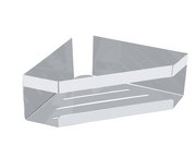 Eckablage Meleto, glänzend, aus Metall, perspektivische Ansicht von vorne