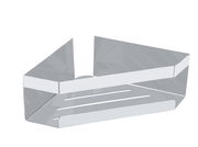 Eckablage Meleto, glänzend, aus Metall, perspektivische Ansicht von vorne