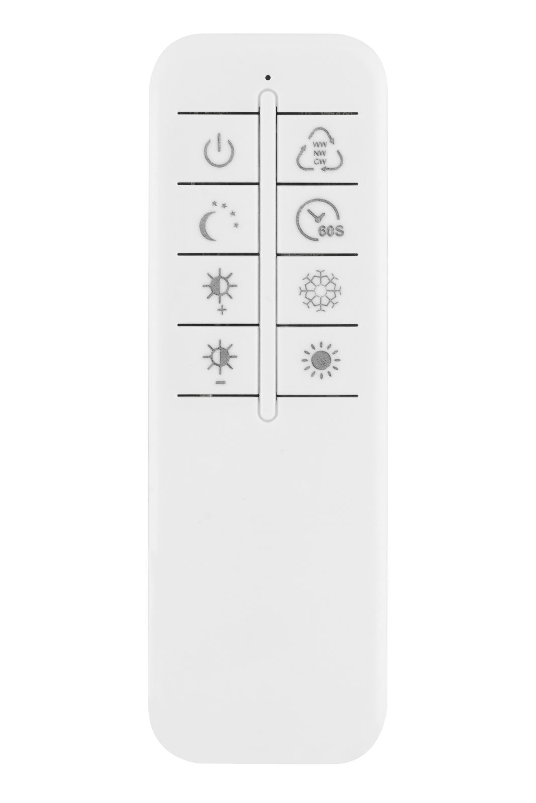 Fernbedienung für Deckenleuchte mit verschiedenen Lichtmodi, Draufsicht