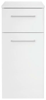 Weißer Unterschrank mit zwei Schubladen, Frontansicht