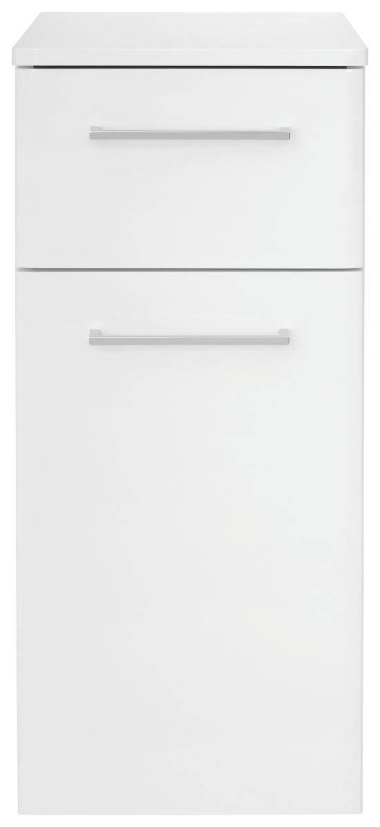 XORA Unterschrank CARINA Weißer Unterschrank mit zwei Schubladen, Frontansicht