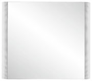 Moderner rechteckiger Spiegel mit seitlichen Rillen, Frontalansicht