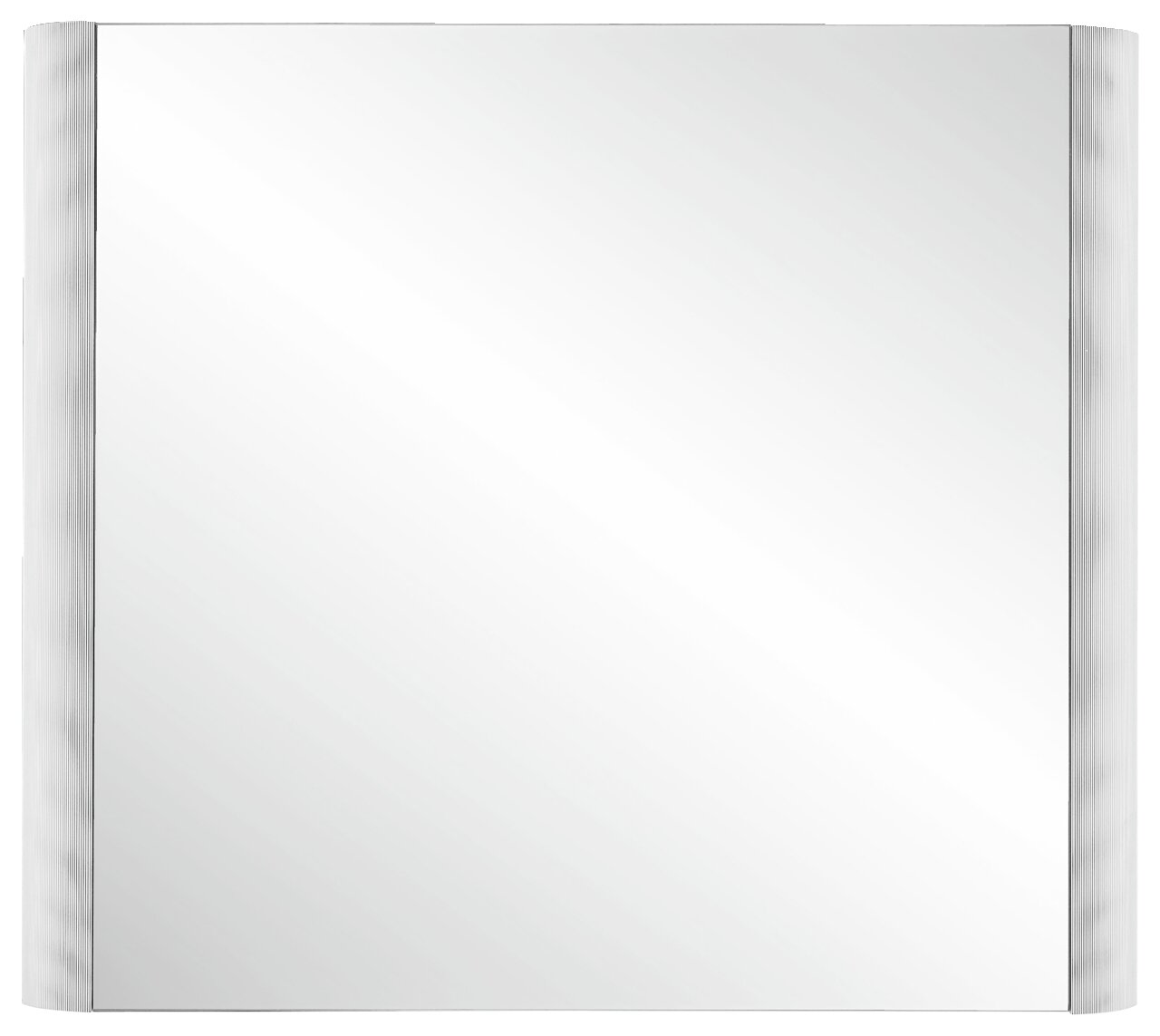 Moderano Spiegel MILANO Moderner rechteckiger Spiegel mit seitlichen Rillen, Frontalansicht
