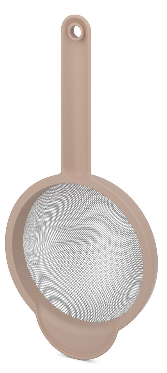 Mepal Sieb CHEF IT Sieb mit einem Durchmesser von 167 mm, beige, aus der Vogelperspektive fotografiert