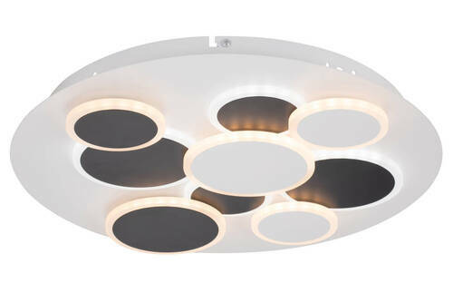 Novel LED-Deckenleuchte Moderne LED-Deckenleuchte mit kreisförmigem Design, seitliche Perspektive