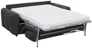 Funktionssofa Z2 Schlafsofa HELENA in ausgeklappter Perspektive mit weißer Matratze und grauem Gestell