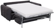 Funktionssofa Z2 Schlafsofa HELENA in ausgeklappter Perspektive mit weißer Matratze und grauem Gestell