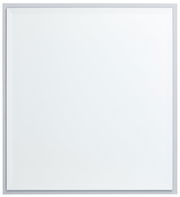 Quadratischer Spiegel mit schmalem Rahmen, frontal fotografiert.