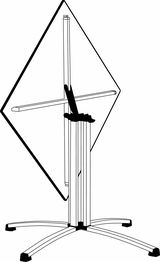 Gartentisch in seitlicher Perspektive mit klappbarer Tischplatte und stabilem Metallgestell.