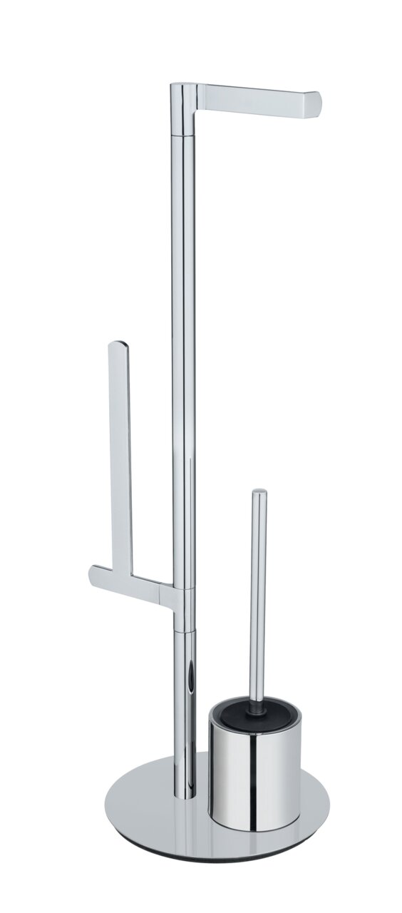 Wenko WC-Garnitur POLVANO Stand WC-Garnitur Polvano in Chromoptik, seitliche Perspektive