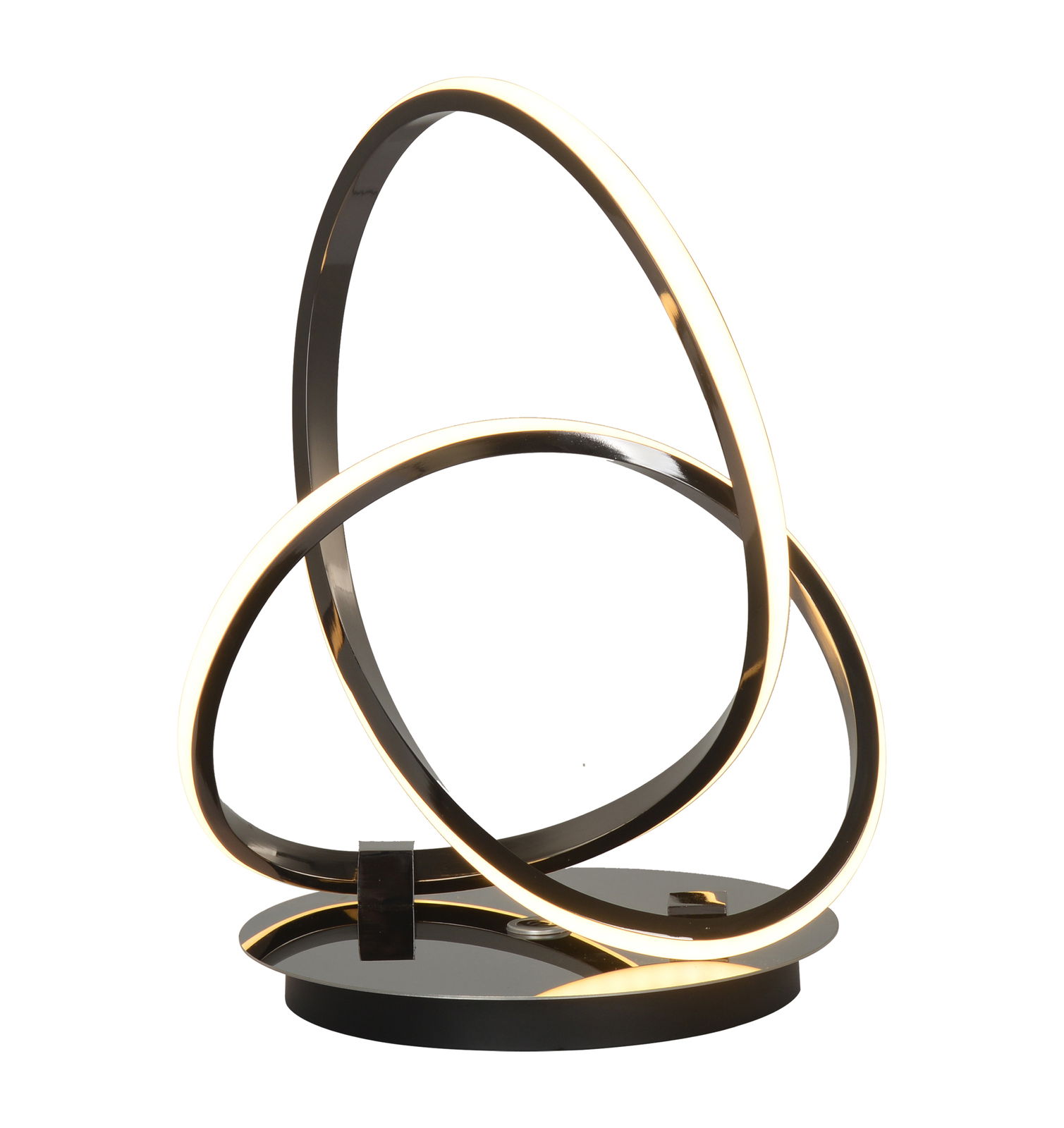 Geeti LED-Tischleuchte BANDOL Moderne LED-Tischleuchte mit geschwungenen, leuchtenden Ringen, seitliche Perspektive