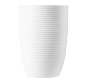 Weißer Maxi-Becher mit Henkel, 0,45 l, seitliche Ansicht