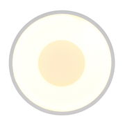 Runde Deckenleuchte mit zentralem Lichtkreis, Ansicht von unten